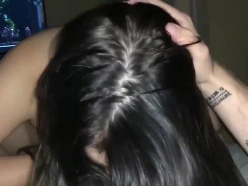 long hair amateur teen girlfriend blowjob
